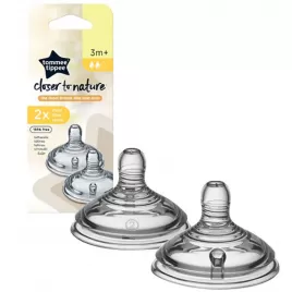 Tommee Tippee Savička na lahev, ANTI-COLIC,  střední průtok, 2 ks